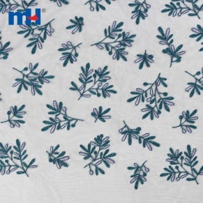 Floral Embroidery Mesh Lace Fabric