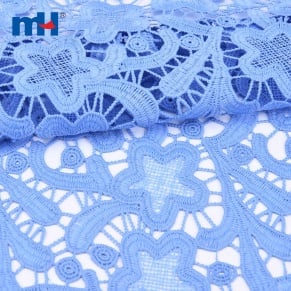 Blue Guipure Lace Fabric